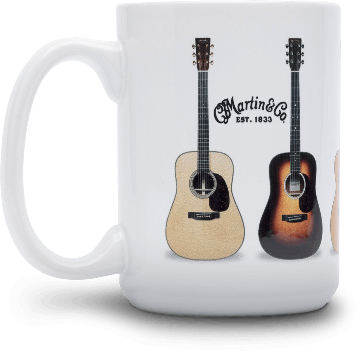 MARTIN & CO MUG,CERAMIC,WITHGUITARS,WHITE,15OZ