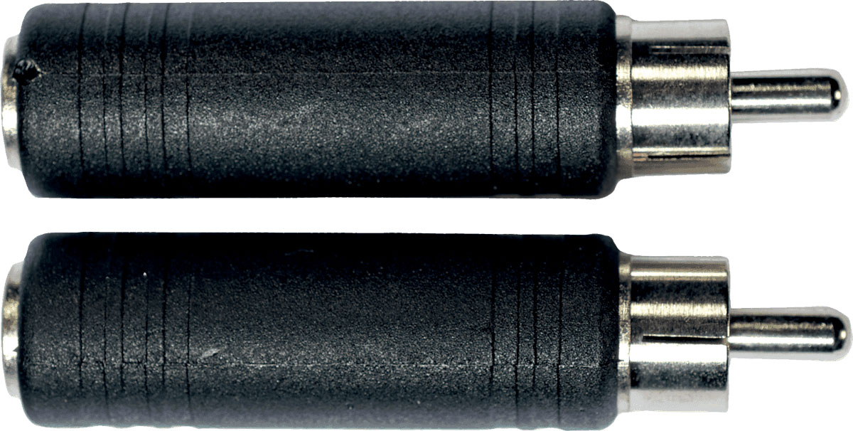 YELLOW CABLE Adaptateur RCA M/jack Fem.em. 6.35 - Lot de 2