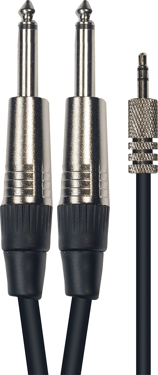 YELLOW CABLE Cordon 1 Jack Stéréo 3.5 MM 2 Jack 3 M