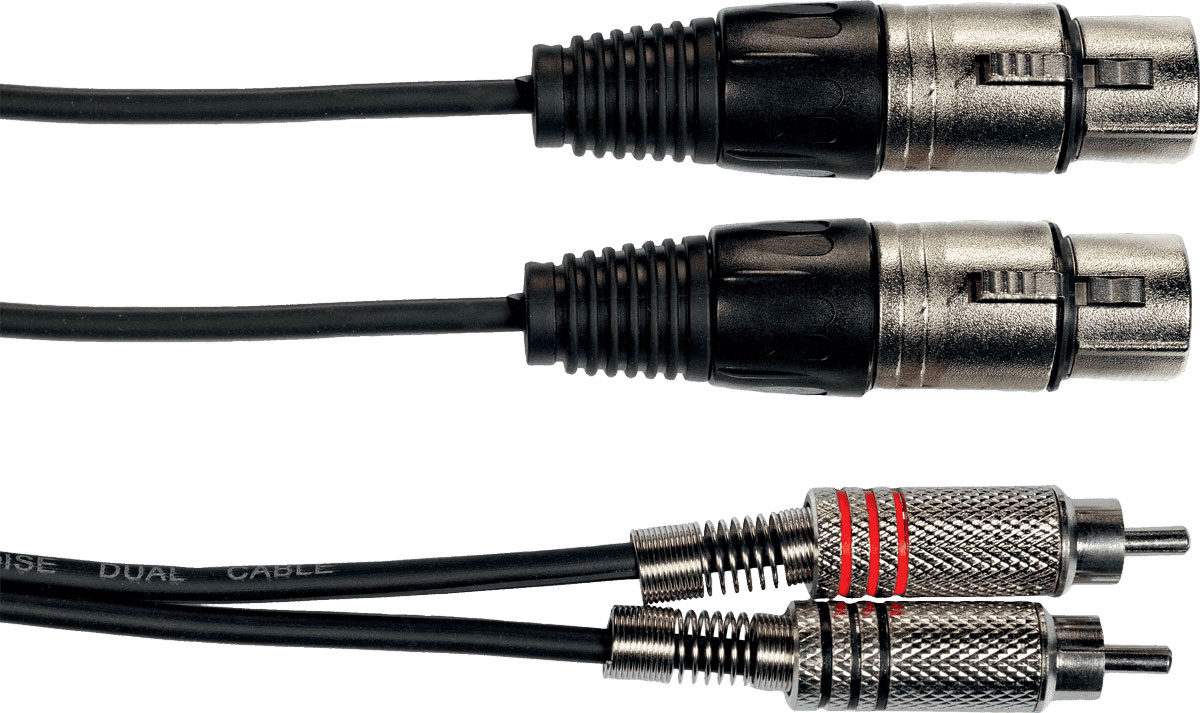YELLOW CABLE Cordon 2 XLR Fem. 2 RCA 3 M