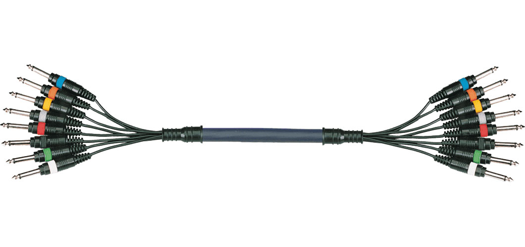 YELLOW CABLE OC02 1/4 UNBALANCED PHONE JACK OCTOPAIR LENGTH 5M