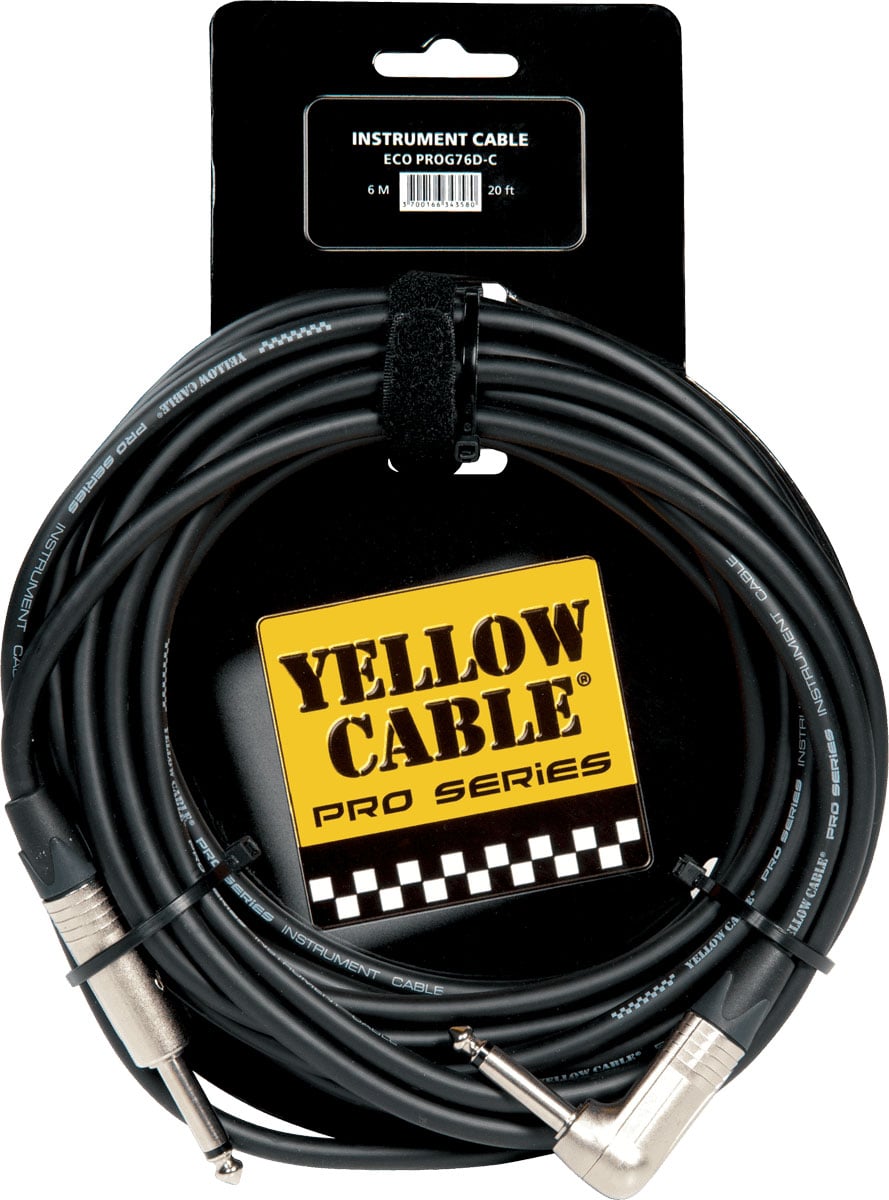 YELLOW CABLE CORDON JACK COUD JACK 6 M NEUTRIK