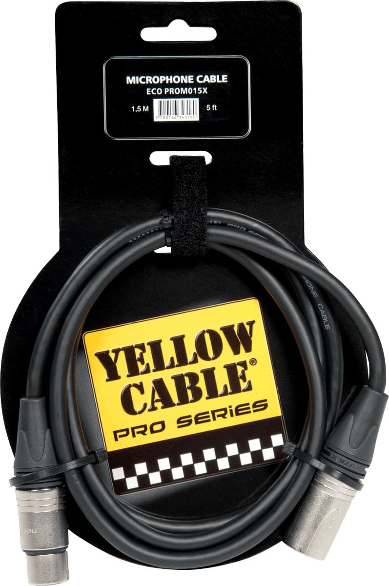 YELLOW CABLE CORDON XLR XLR 1.5 M NEUTRIK