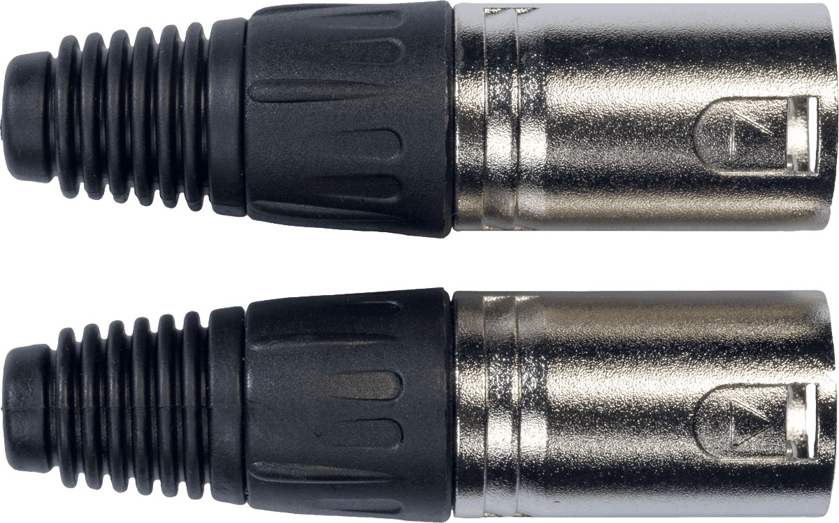 YELLOW CABLE FICHE XLR MALE - LOT DE 2