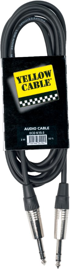 YELLOW CABLE Cordon Jack Stéréo Jack Stéréo 3 M