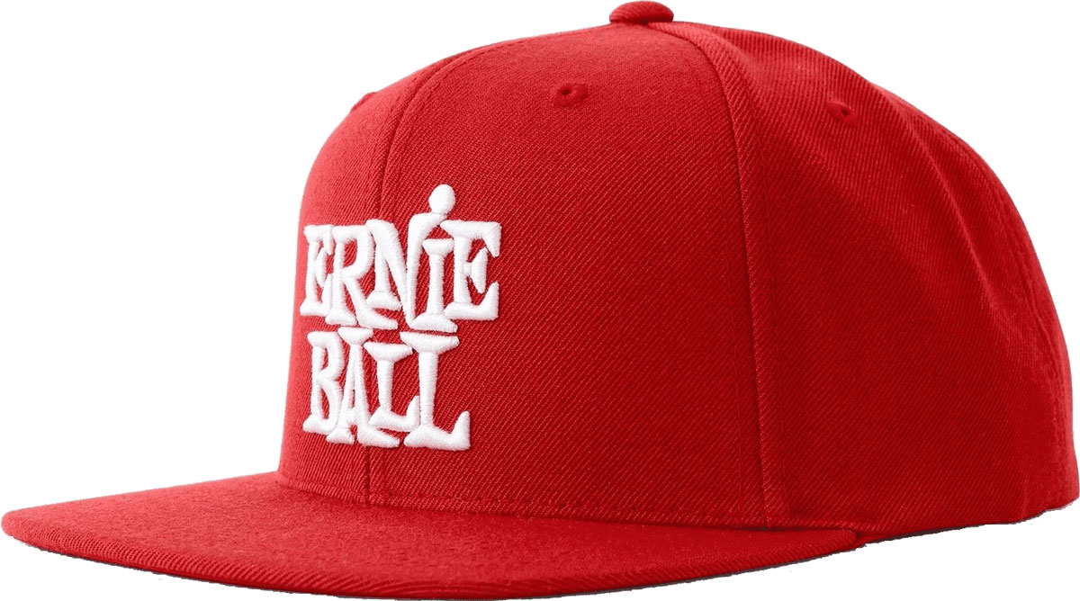 ERNIE BALL Casquette Rouge Logo Eb Blanc