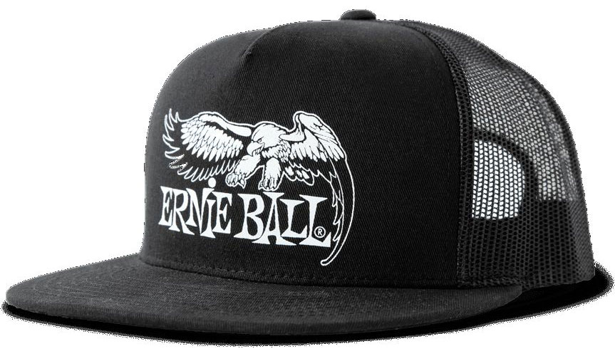 ERNIE BALL Black With White Eagle Logo Hat