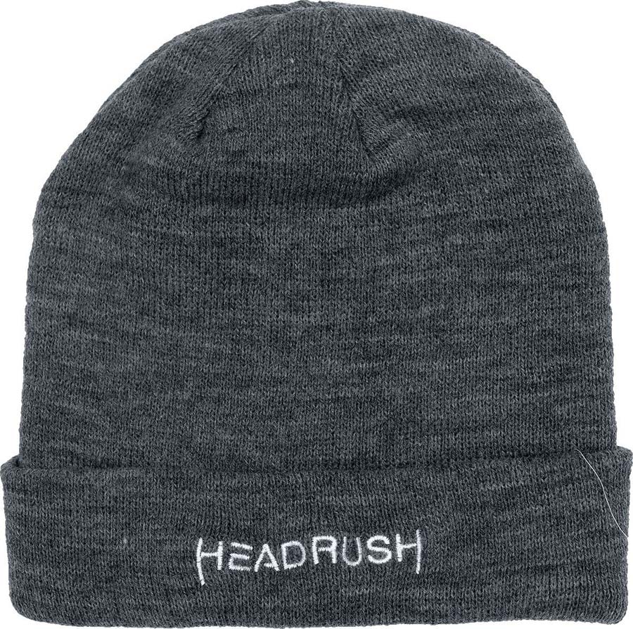 HEADRUSH Bonnet Gris 100% Acrylique Avec Logo Headrush