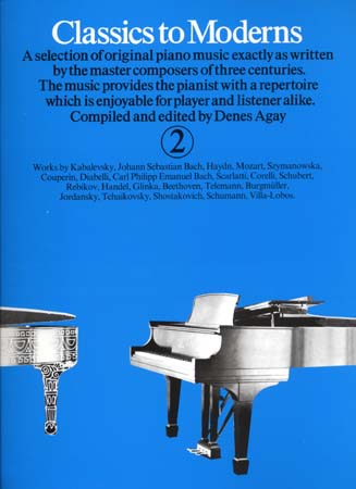 MUSIC SALES CLASSICS TO MODERNS VOL 2 - PIANO