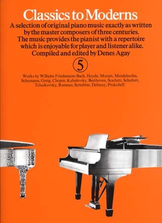 MUSIC SALES CLASSICS TO MODERNS VOL 5 - PIANO