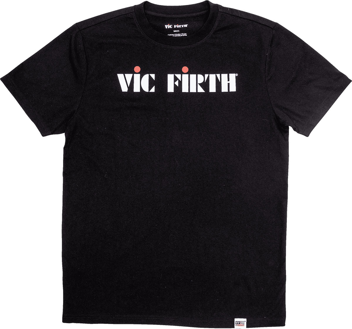 VIC FIRTH BLACK LOGO TEE SM