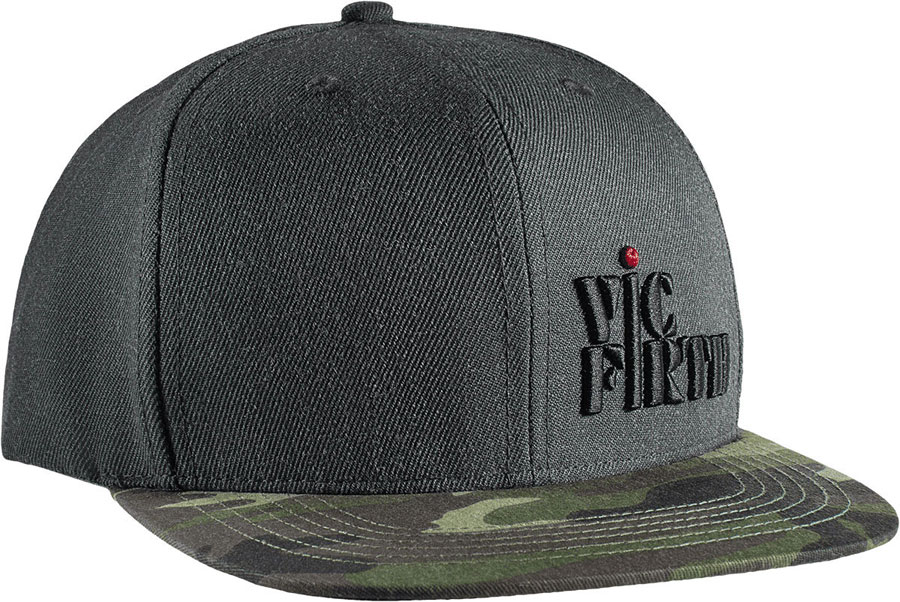 VIC FIRTH Gray Camo 6 Panel Snapback Hat