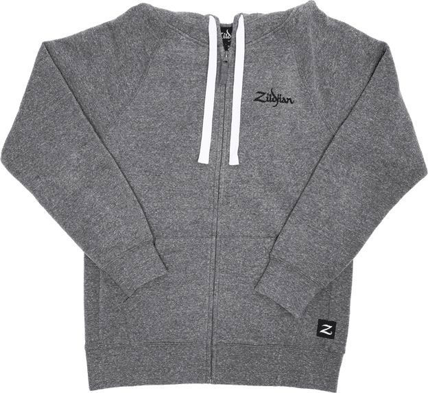 ZILDJIAN Grey Hooded Jacket Size M