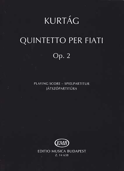EMB (EDITIO MUSICA BUDAPEST) KURTAG G. - QUINTETTO PER FIATI OP. 2 - CONDUCTEUR