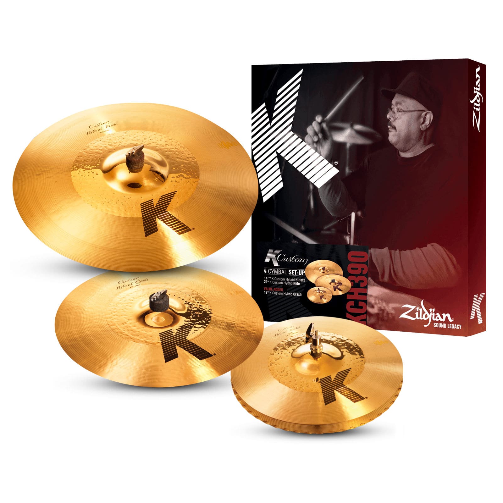 ZILDJIAN KCH390 - PACK K-CUSTOM SET HYBRID 14.25/17/21 