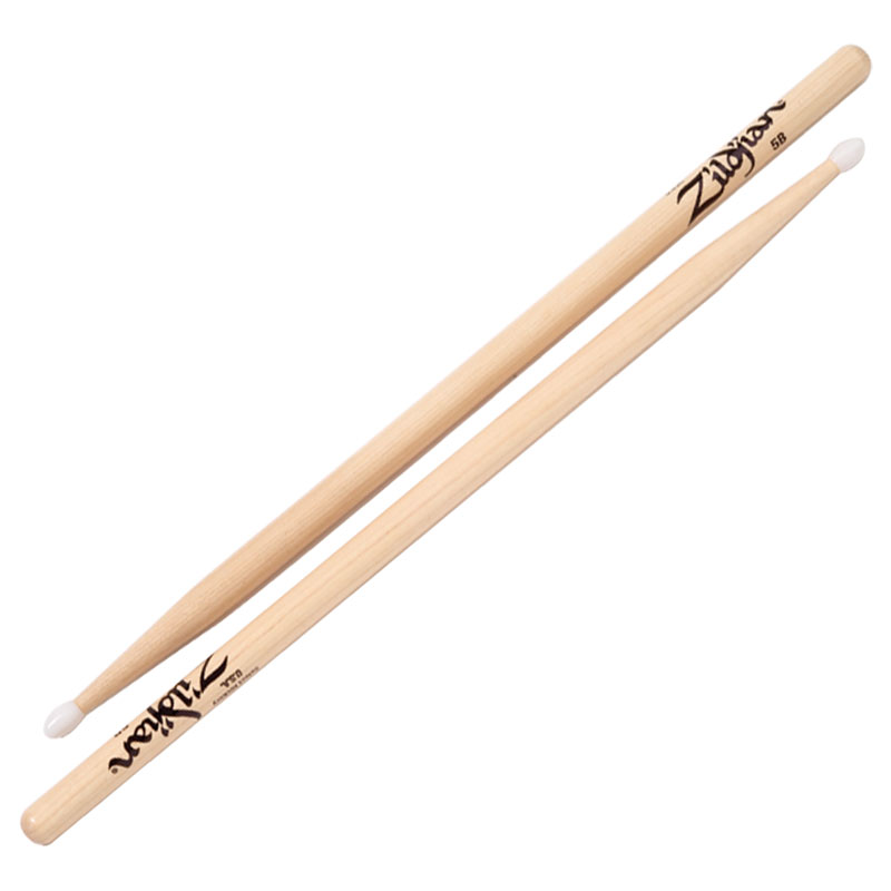 ZILDJIAN ACCESSORIES HICKORY SERIES - 5B NYLON - NATURAL DRUMSTICK