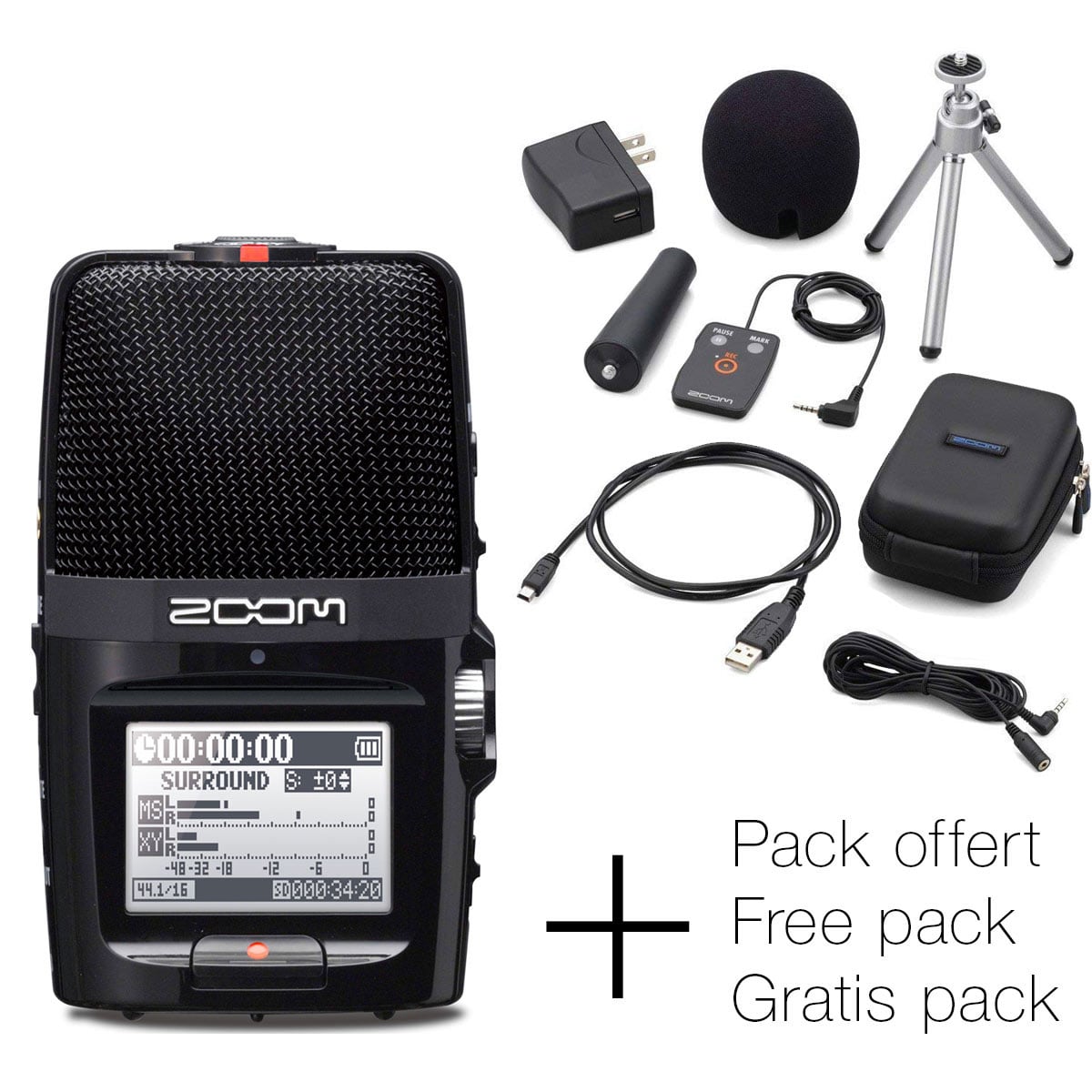 Zoom H2n + Pack Accessoires Offert