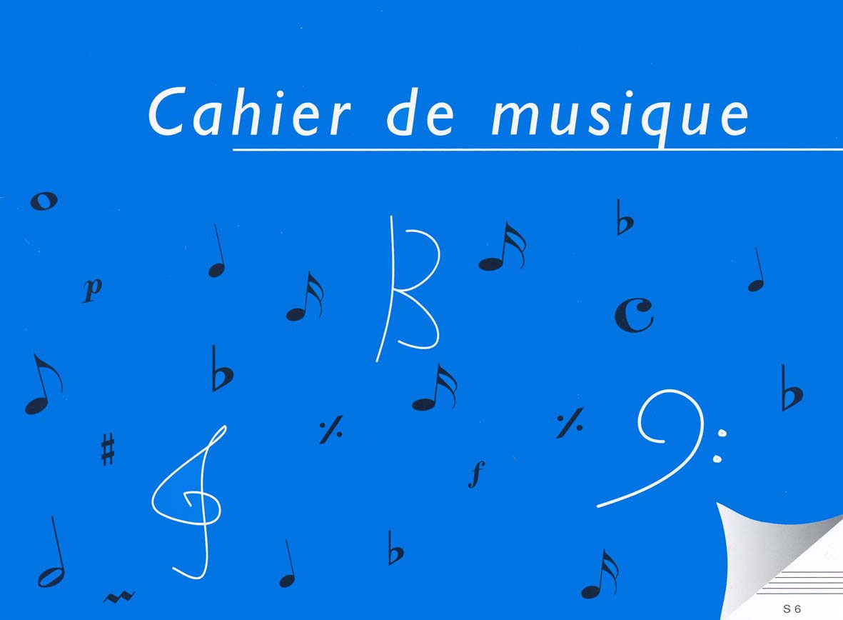 PAUL BEUSCHER PUBLICATIONS Cahier de musique 6 portées