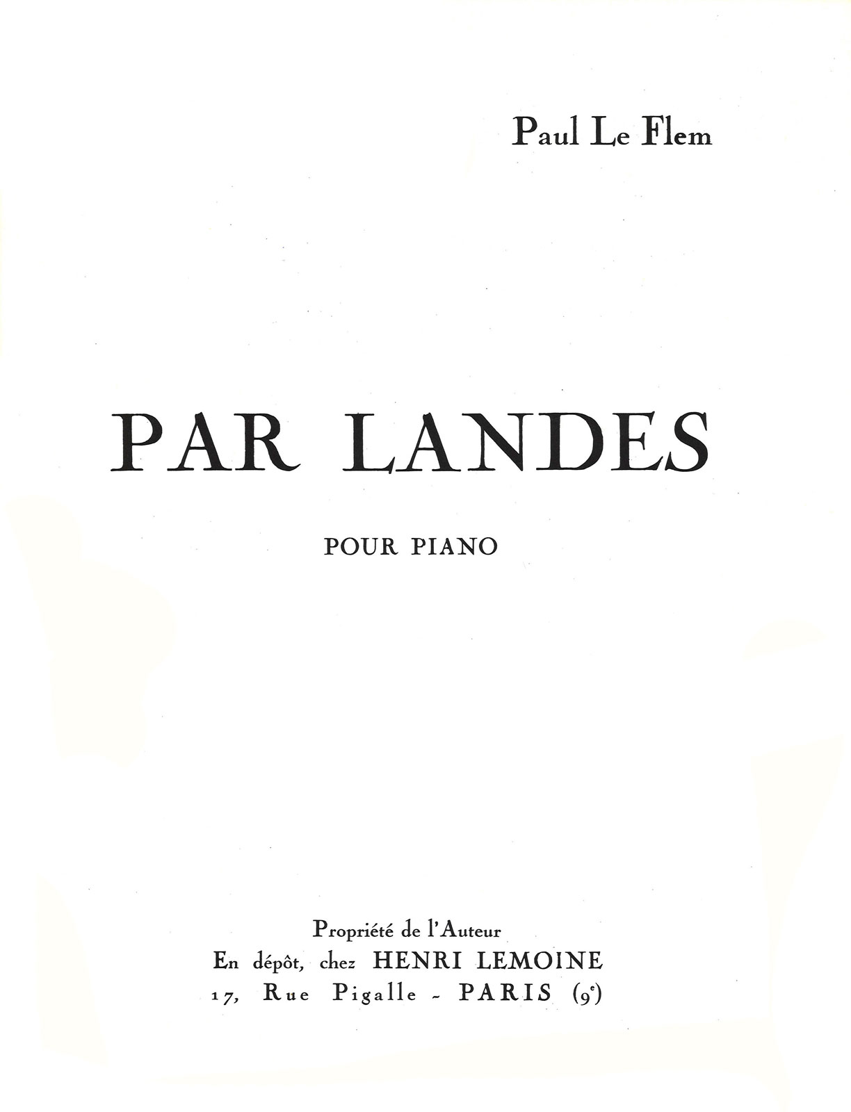 LEMOINE Par landes