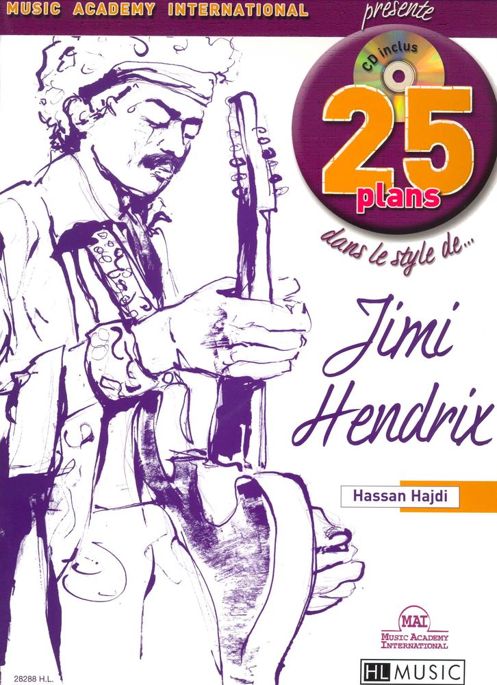 LEMOINE HADJI HASSAN - 25 PLANS DANS LE STYLE DE... JIMI HENDRIX + CD - GUITARE ELECTRIQUE