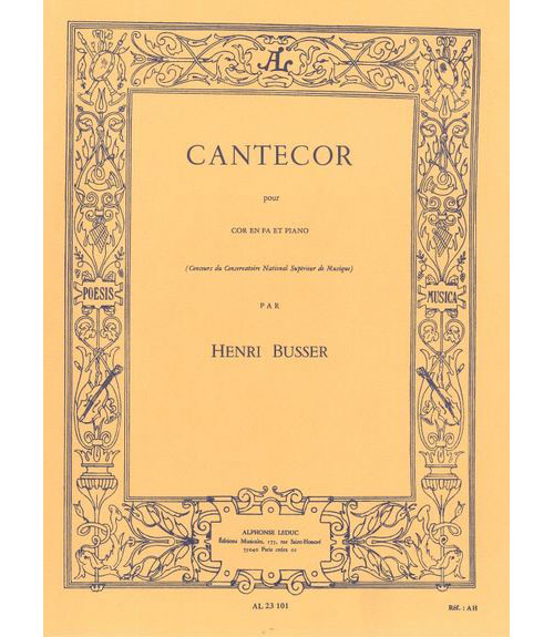 LEDUC BUSSER HENRI - CANTECOR - COR & PIANO