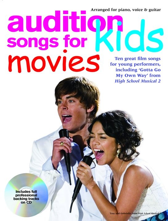 WISE PUBLICATIONS AUDITION SONGS FOR KIDS MOVIES + CD - PVG