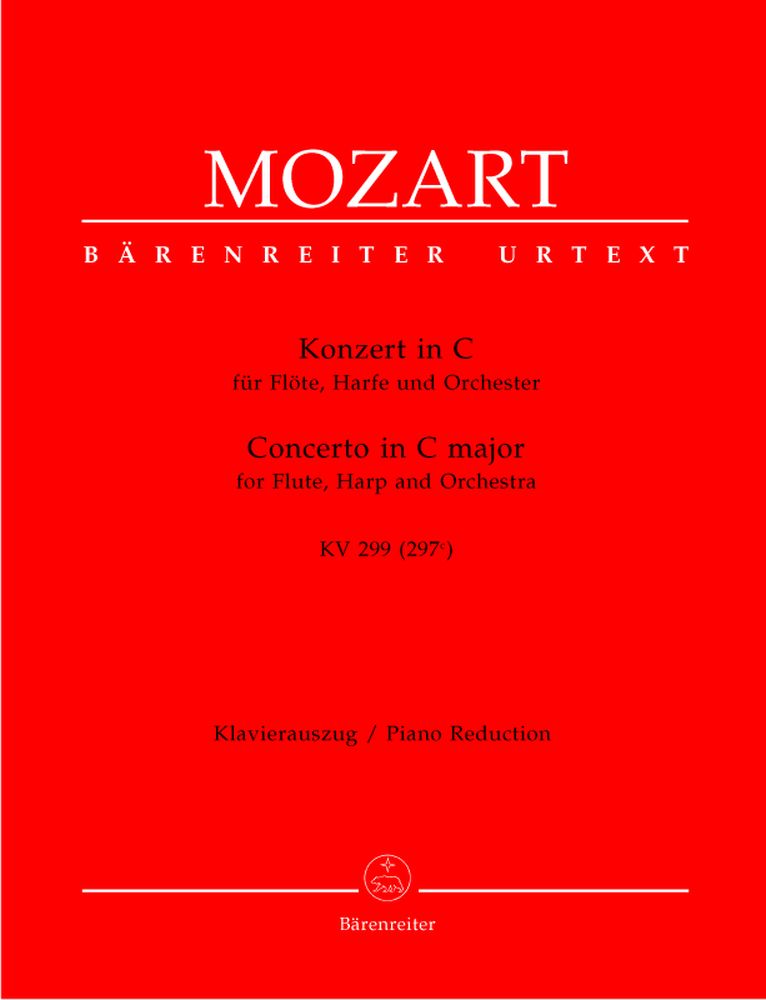BARENREITER MOZART W.A. - CONCERTO IN C MAJOR FOR FLUTE, HARP, ORCHESTRA KV 299 - PIANO REDUCTION