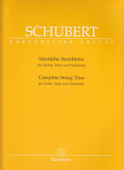 BARENREITER SCHUBERT F. - SAMTLICHE STREICHTRIOS 