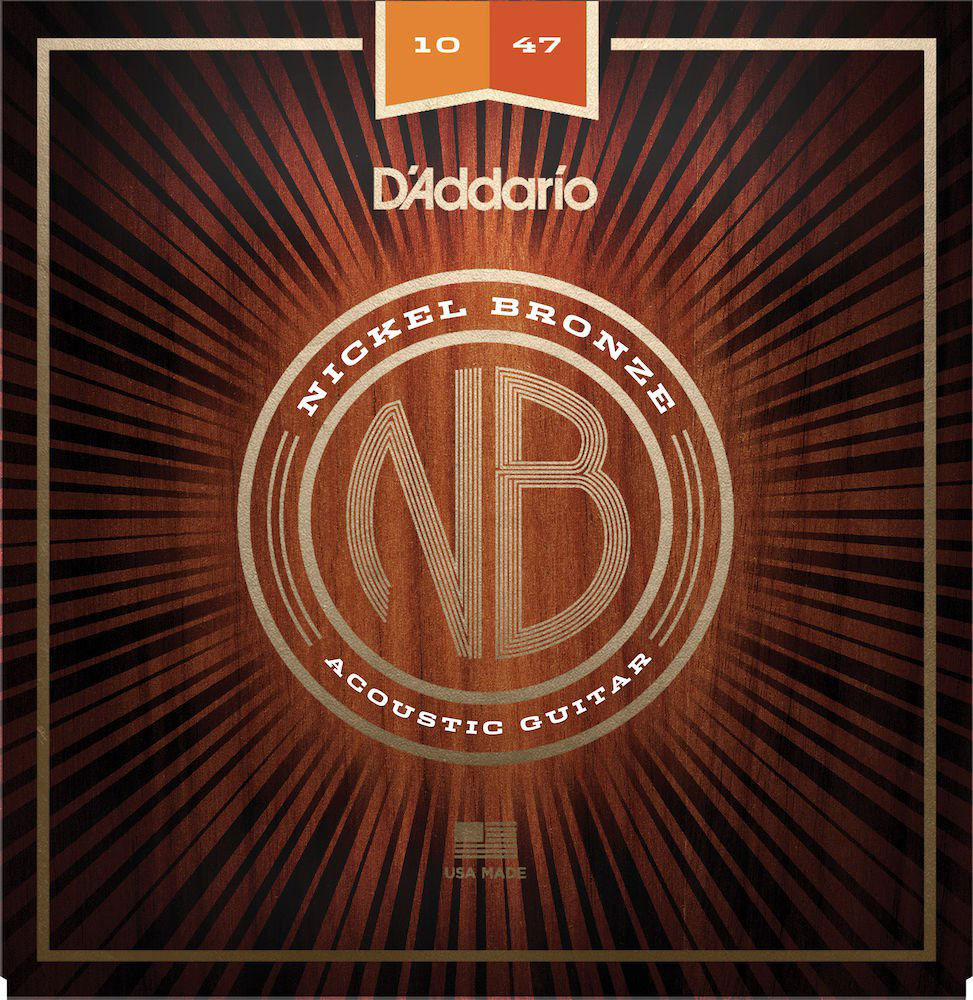 D'ADDARIO AND CO ACOUSTIC GUITAR STRINGS NB1047 NICKEL BRONZE EXTRA LIGHT 10-47