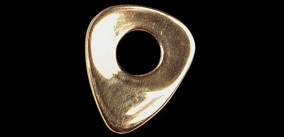 DUGAIN GOLD PLATED PICK WITH HOLE