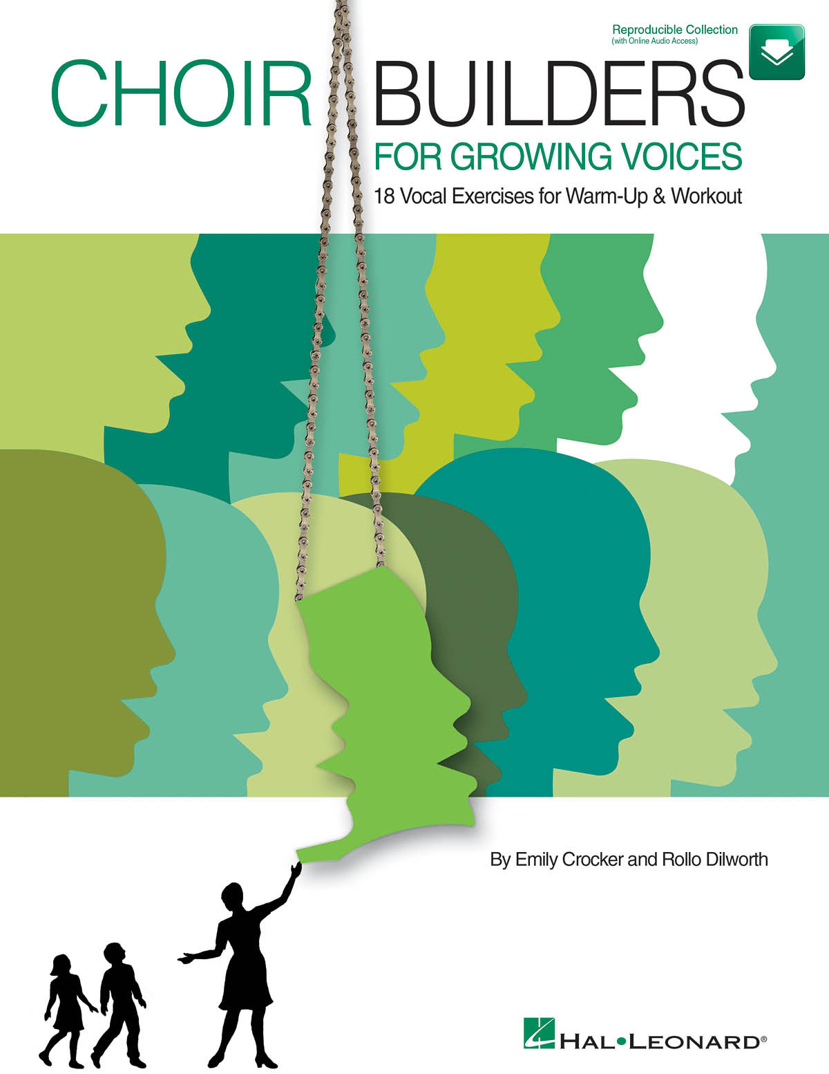 HAL LEONARD CHOIR BUILDERS FOR GROWING VOICES 19 VOCAL EXERCISES + AUDIO TRACKS - CHORAL
