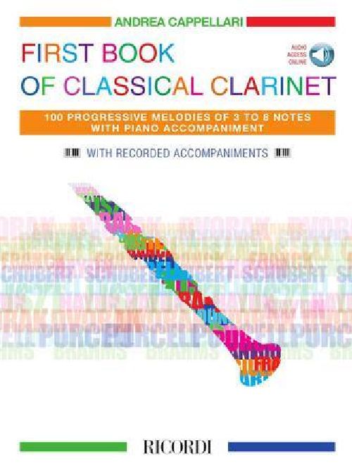 RICORDI FIRST BOOK OF CLASSICAL CLARINET - CLARINET AND PIANO