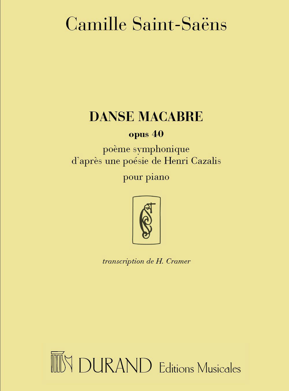 DURAND SAINT SAENS C. - DANSE MACABRE - PIANO