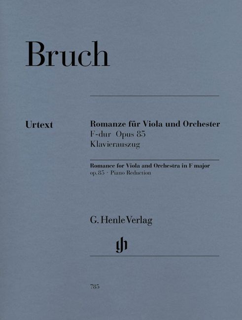 HENLE VERLAG BRUCH M. - ROMANCE FOR VIOLA AND ORCHESTRA F MAJOR OP. 85