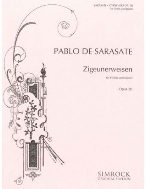 SIMROCK SARASATE PABLO DE - GIPSY AIRS OP. 20 - VIOLIN AND ORCHESTRA