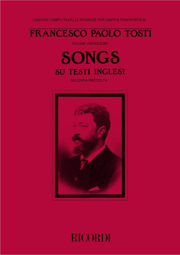 RICORDI TOSTI F.P. - SONGS SU TESTI INGLESI II RACCOLTA - CHANT ET PIANO