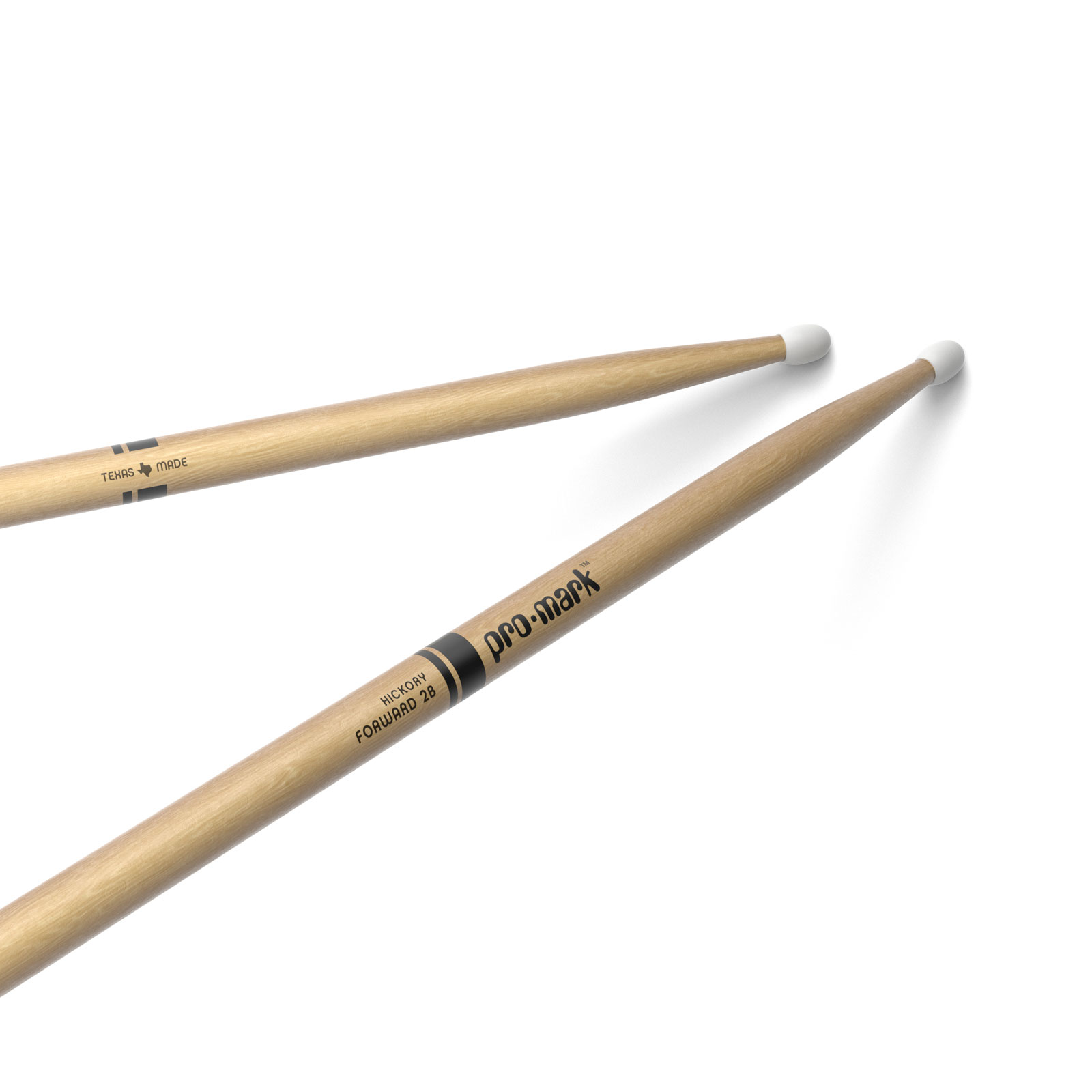 PRO MARK CLASSIC FORWARD 2B HICKORY DRUMSTICK OVAL NYLON TIP