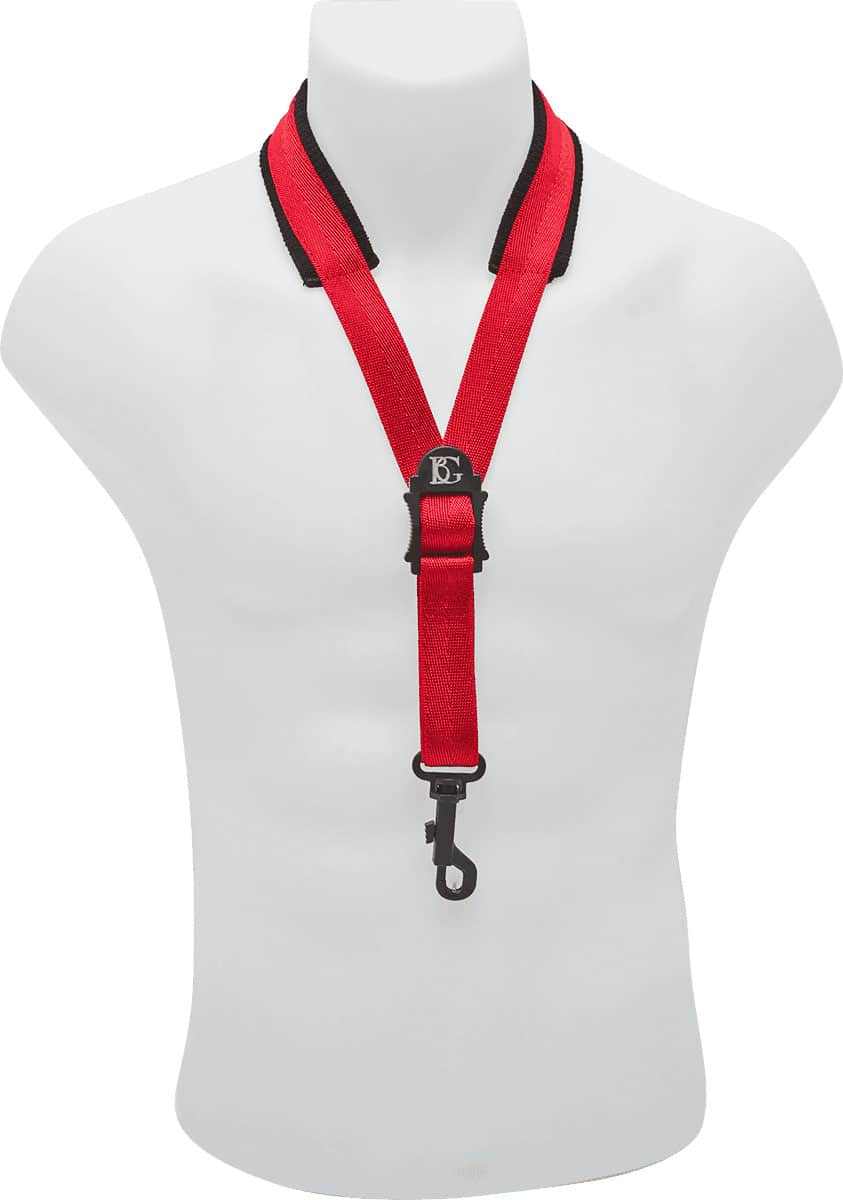 BG FRANCE S19SH - COLLARE SASSOFONO CONFORT ALTO / TENORE ROJO L (SNAP HOOK)