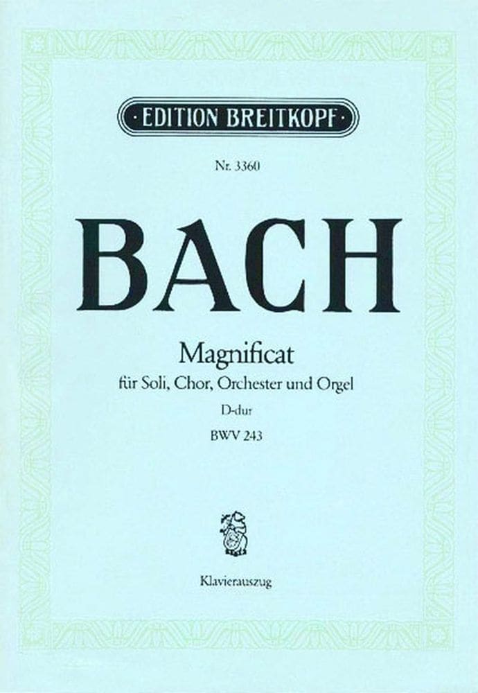 EDITION BREITKOPF BACH JOHANN SEBASTIAN - MAGNIFICAT D-DUR BWV 243 - VOCAL SCORE