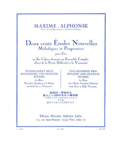 LEDUC MAXIME-ALPHONSE - 200 ETUDES VOL.3 - COR