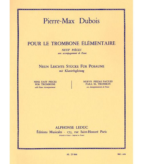 LEDUC DUBOIS PIERRE MAX - POUR LE TROMBONE ELEMENTAIRE