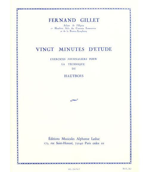 LEDUC GILLET - 20 MINUTES D'ETUDE - HAUTBOIS