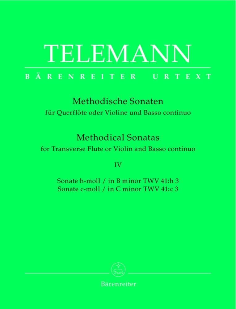 BARENREITER TELEMANN G.P. - 12 METHODICAL SONATAS VOL.4 - FLUTE OR VIOLIN, BASSO CONTINUO