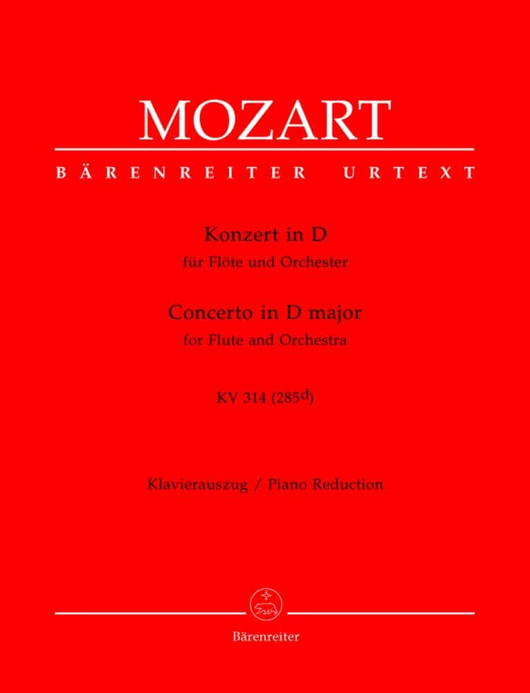 BARENREITER MOZART W.A. - CONCERTO IN D MAJOR KV 314 (285D) - FLUTE, PIANO