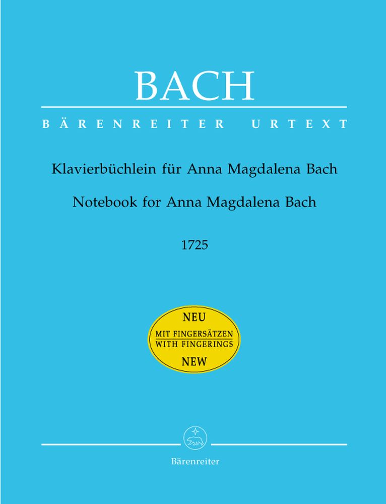 BARENREITER BACH J.S - NOTEBOOK FOR ANNA MAGDALENA BACH - PIANO