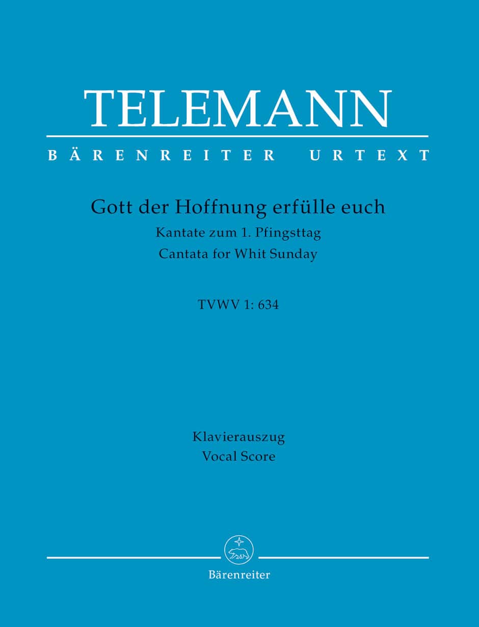 BARENREITER TELEMANN G.P. - GOTT DER HOFFNUNG ERFULLE EUCH TVWV 1:634 - VOCAL SCORE