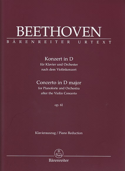 BARENREITER BEETHOVEN - KONZERT IN D OP.61