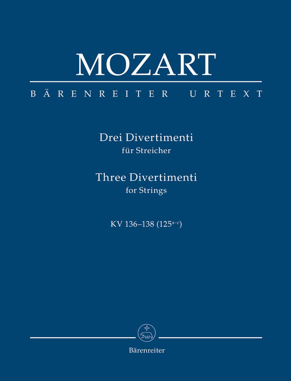 BARENREITER MOZART W. A. - DREI DIVERTIMENTI FÜR STREICHQUARTETT ODER STREICHORCHESTER - CONDUCTEUR DE POCHE 