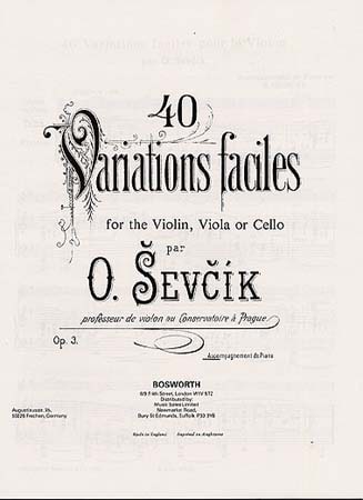 BOSWORTH SEVCIK - 40 VARIATIONS FACILES OP.3 - ACCOMPAGNEMENT DE PIANO