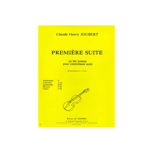 COMBRE JOUBERT CLAUDE-HENRY - SUITE N.1 EN MI MIN. - CONTREBASSE SEULE